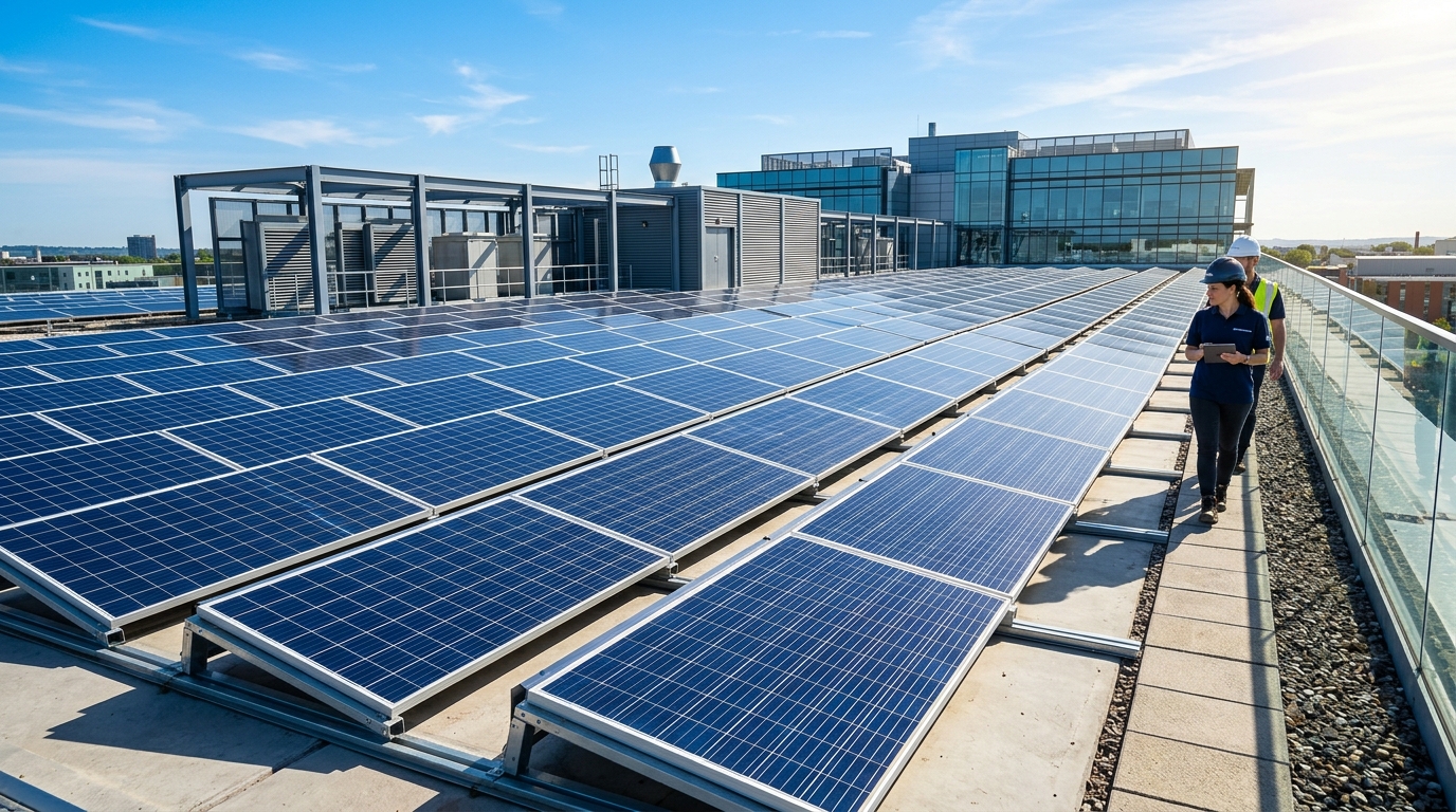Actual photo of solar panels installed on a typical Novi Sad home.